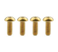 Tornillo de titanio, Tornillos de titanio M4x6, 8, 10, 12, 15 y 20 mm con cabeza hexagonal for bicicleta (paquete de 4, dorados, M4x12 mm)(Gold,M4x12mm)