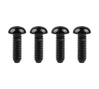 Tornillo de titanio, Tornillos de titanio M4x6, 8, 10, 12, 15 y 20 mm con cabeza hexagonal for bicicleta (paquete de 4, dorados, M4x12 mm)(Black,M4x12mm)