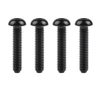 Tornillo de titanio, Tornillos de titanio M4x6, 8, 10, 12, 15 y 20 mm con cabeza hexagonal for bicicleta (paquete de 4, dorados, M4x12 mm)(Black,M4x8mm)