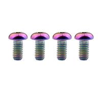 Tornillo de titanio, Tornillos de titanio M4x6, 8, 10, 12, 15 y 20 mm con cabeza hexagonal for bicicleta (paquete de 4, dorados, M4x12 mm)(Rainbow,M4x8mm)