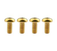 Tornillo de titanio, Tornillos de titanio M4x6, 8, 10, 12, 15 y 20 mm con cabeza hexagonal for bicicleta (paquete de 4, dorados, M4x12 mm)(Gold,M4x8mm)