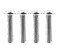 Tornillo de titanio, Tornillos de titanio M4x6, 8, 10, 12, 15 y 20 mm con cabeza hexagonal for bicicleta (paquete de 4, dorados, M4x12 mm)(Silver,M4x20mm)