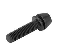 Tornillo de tornillo de bicicleta 8 mm M5x18 / M5x20 Tornillo de aleación de titanio Tornillo de cabeza rosca de cabeza hexagonal con arandela para bicicleta de carretera de montaña(M5x20-Black )