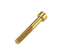 Tornillo de Vástago de Auricular de Bicicleta de Titanio M6 Rosca 30/35/40/50 Accesorio de Bicicleta de Tornillo Largo (Oro)