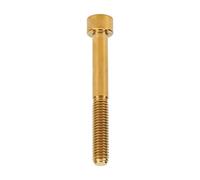 Tornillo de vástago de bicicleta M6x50mm, atractivo tornillo de vástago de manillar de aleación de titanio para exteriores (Oro)