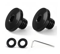 Tornillo de ventilación para frenos hidráulicos Shimano, titanio TC4 negro M5 x 10 mm, 2 tornillos con anillo o llave Allen, tapón de aceite para Shimano XT SLX Zee Deore LX, servicio de bicicletas