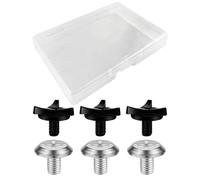 Tornillo de visera del sombrero de motocicleta: piezas de aluminio duraderas para fijación del casco, kit completo con bolsa de almacenamiento | Tornillos simples para sombrero de motocross, accesorio
