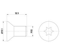 Tornillo del disco de freno Torx interior TPM0010 TEXTAR para LAND ROVER MINI