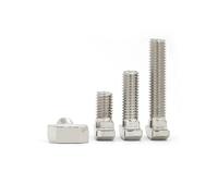 Tornillo en forma de T de acero inoxidable, Perno en T for perfil de aluminio 2020, acero al carbono niquelado, plateado, M5x10-30mm, 20 piezas(20 M5x12 (20pcs))