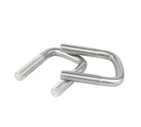 Tornillo en Forma de U de Acero Inoxidable 304/Abrazadera Cuadrada en ángulo Recto/Abrazadera Cuadrada para tubería, Perno de fijación M6M8M10M12