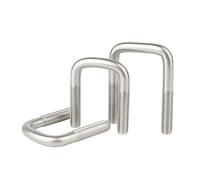 Tornillo en forma de U de acero inoxidable 304 / Abrazadera cuadrada en forma de U de ángulo recto M6 M8(2pcs M8X70X70)