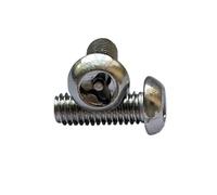 Tornillo en forma de Y de acero inoxidable 304, perno triangular de cabeza plana, tornillo de aguja antirrobo M3-M6(10PCS,M6x16)