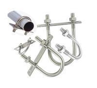 Tornillo en U M6/M8 de acero inoxidable 304 con clip en U y tuerca deflectora, combinación de hebilla en forma de U, abrazadera de tubo(M8x42x69mm-1set)