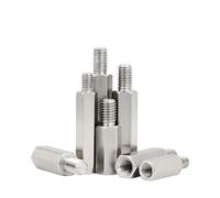 Tornillo espaciador hexagonal de acero inoxidable M2 M2.5 M3 M4 M5 M6 M8 M10 (macho a hembra).(35mm-5pcs,M4(Thread-C 6mm))