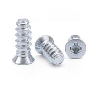 Tornillo Euro de cabeza avellanada de 6 x 8 mm, acero galvanizado, para tableros aglomerados y accesorios de muebles - (5 piezas)