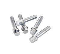 Tornillo Fijación Rueda M14x1,5 Pernos rueda coche longitud rosca: 35 mm/40 mm/45 mm/50 mm, espárragos asiento rótula Plateados (10 unidades)(45mm 10pcs)