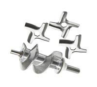 Tornillo For Picadora De Carne De 115 Mm SS-989843 Y 3 Cuchillas, Compatible Con Moulinex HV2, ME20, HV3, HV4, DR7, ME4, ME51 Y HV8. Cuchillas Fáciles De Limpiar.