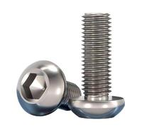 Tornillo hexagonal de cabeza plana TA2 Titanio puro Tornillo de cabeza redonda M2-M6 (10 piezas), 10 piezas, M6x8mm