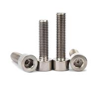 Tornillo hexagonal de titanio con cabeza cilíndrica M8, 10 piezas, M8x55