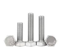 Tornillo hexagonal externo de acero inoxidable 304, 3/16-24, 1/4-20, 3/8-16, perno de cabeza hexagonal, tornillo de forma hexagonal(BSW Standard,5/8"_3 16-24(10PCS))