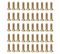 Tornillo hexagonal plano M3, herramienta de hardware de cabeza avellanada, sujetador industrial de cobre puro con roscas profundas, 50 tornillos hexagonales de cabeza plana para (Con*12)