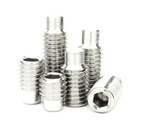 Tornillo hexagonal sin cabeza, extremo convexo, M5, M6, M8, M10, M12, M16, tornillo de fijación de punta Allen de acero inoxidable, 2 uds., 2 piezas, M8x35mm