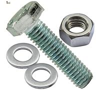 tornillo hexagonal tuerca cincado 933 934 125 acero m10 m-10 cabeza rosca completa métrica roscado perno arandela (50, M-10x40)