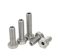 Tornillo hueco de acero inoxidable 304, perno hexagonal exterior especial M4M5M6M8M10M12M14M16M20, tornillo de orificio pasante con rosca for máquina de máscara.