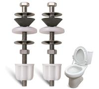 Tornillo inodoro cisterna baja, Kit de fijación para inodoro/cisterna, pernos para tanque de agua WC, Acero Inoxidable, Tamaño del perno 74 x 8 mm, Pack de 2 tornillos
