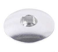 Tornillo inoxidable Cubierta del auricular 28.6mm Plata Negro(plata)