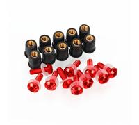 Tornillo Kits Pernos del Alerón Viento Parabrisas M5 10 Uds para Yamaha para XT1200 XTZ750 Super TENERE 1989-1996(Rojo)