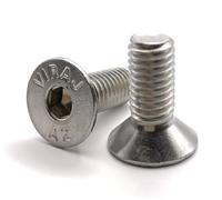 Tornillo M8 x 20 mm cabeza avellanada BTR de acero inoxidable A2 | Ø 8 x 20 mm - M8 x 20 mm | FHC de 6 capas huecos (llave allen) ISO 10642 / DIN 7991 | Tornillo inoxidable A2 (V2A/304): lote de 10