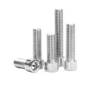 Tornillo Moleteado 1-10 tornillos de cabeza hexagonal hueca acero inoxidable 201 M3 M4 M5 M6 M8 M10 M12 sin moleteado GB70(8mm,M5 50pcs)