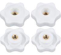Tornillo moleteado, 4 piezas 6M 8M 10M 38mm Perilla de rosca hembra atornillable latón Perillas estrella plástico Manijas sujeción mano roscadas(6M)