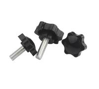 Tornillo moleteado, Perilla de sujeción en forma hexagonal, 4 piezas 38# M8 M10 Cabeza estrella seis puntas roscado Perillas agarre(M10*45mm)