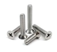 Tornillo Moleteado Perno de tornillo cabeza avellanada plana Phillips cruzado acero inoxidable 304 Para uso industrial(30mm,M1 50pcs)