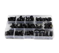 Tornillo Motocicleta Compatible Con Suzuki 2007 2008 Para GSXR 1000/GSX-R1000 Carenado Para Kit De Pernos Tornillos Tuerca Hexagonal Pernos Arandelas Terminal Batería(Black)