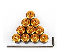 Tornillo Motocicleta Compatible Con Tiger 800 900 Speed Para Triple Para Daytona 675 Pernos Para Parabrisas Motocicleta Montajes Carenado Tornillos Para Parabrisas(Yellow)