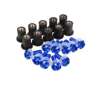 Tornillo Motocicleta Para GL1200 GL1500 Pernos Tuerca La Motocicleta Juego De Tornillos Avellanados Motocicleta Carrocería Kit De Pernos(Blue)
