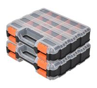 Tornillo Organizador de la caja 2 paquetes de doble cara 34 compartimentos Caja de herramientas del organizador de piezas pequeñas con divisores extraíbles para tornillos de hardware perlas de a