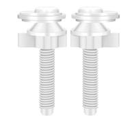 Tornillo para asiento de inodoro - 2 conectores de rosca largos, juego de fijación seguro | Tornillos de tapa de alto rendimiento, arandelas resistentes a la corrosión, kit de instalación fácil