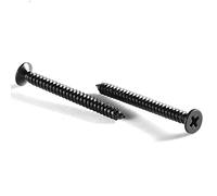 Tornillo para madera #10 tornillos de 1-3/4 pulgadas, 100 unidades, 18-8 (304) de cabeza plana Phillips rápido autorroscantes para paneles de yeso óxido negro por SG TZH