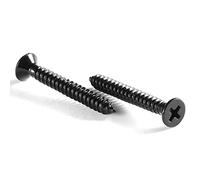 Tornillo para madera #10 tornillos de 1-3/8 pulgadas, 100 unidades, 18-8 (304) de cabeza plana Phillips tornillos autoperforantes rápidos para paneles de yeso óxido negro por SG TZH