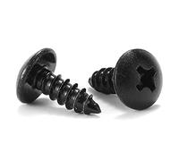 Tornillo para madera #6 x 3/8 pulgadas, 100 piezas de cabeza de braguero Phillips 18-8 (304), tornillos autorroscantes rápidos de acero inoxidable, óxido negro, por SG TZH