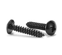 Tornillo para madera #8 x 3/4 pulgadas, 100 piezas de cabeza de braguero Phillips 18-8 (304), tornillos autorroscantes rápidos de acero inoxidable, óxido negro, por SG TZH