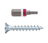Tornillo para madera ASSY | CS acero galvanizado, 4 x 17, rosca completa, cabeza avellanada RW, 200 unidades con bit