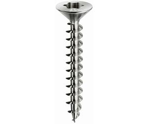 Tornillo para madera Panelvit cabeza avellanada Torx TX20 rosca total zing.arg MUSTAD 3.5x50 - Caja de 500 - PVACXP350500C8C