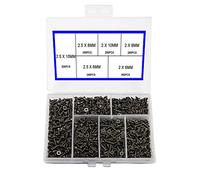 Tornillo Pequeño Cabeza Plana Cruzada Tornillo Autorroscante Cabina Bisagra de La Puerta Accesorios, Accesorios Electrónicos Tornillo Multifuncionales DIY Micro Juego de Tornillos Bronce 1200PCS