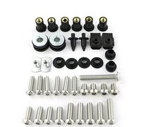 Tornillo perno Para Suzuki DL650 V-Strom 650 2004-2011 2010 2009 2008 2007 2006 2005 Motocicleta Kit Completo De Tornillos De Carenado Speed Nut Carenado Clips Acero Inoxidable ( Color : Silver )