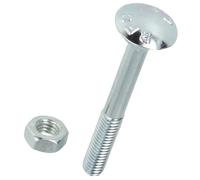 Tornillo plano M 10x100mm con tuerca hexagonal DIN 603 g